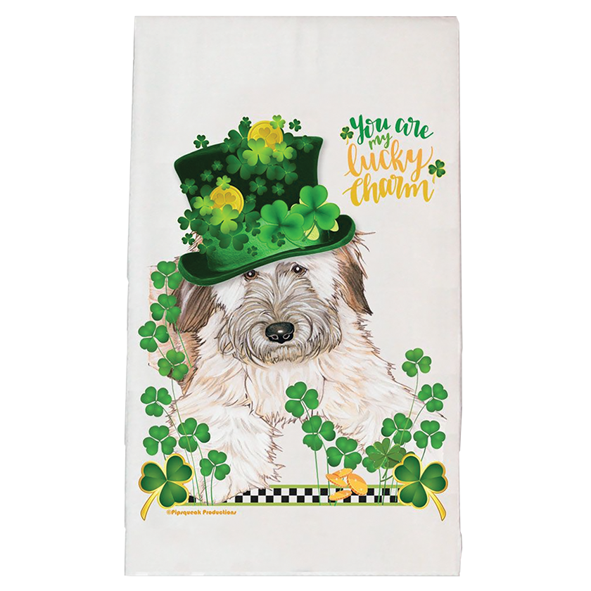 Wheaten Terrier Saint Patrick's Day Kitchen Dish Towel Pet Gift 
															/ Pipsqueak Productions							