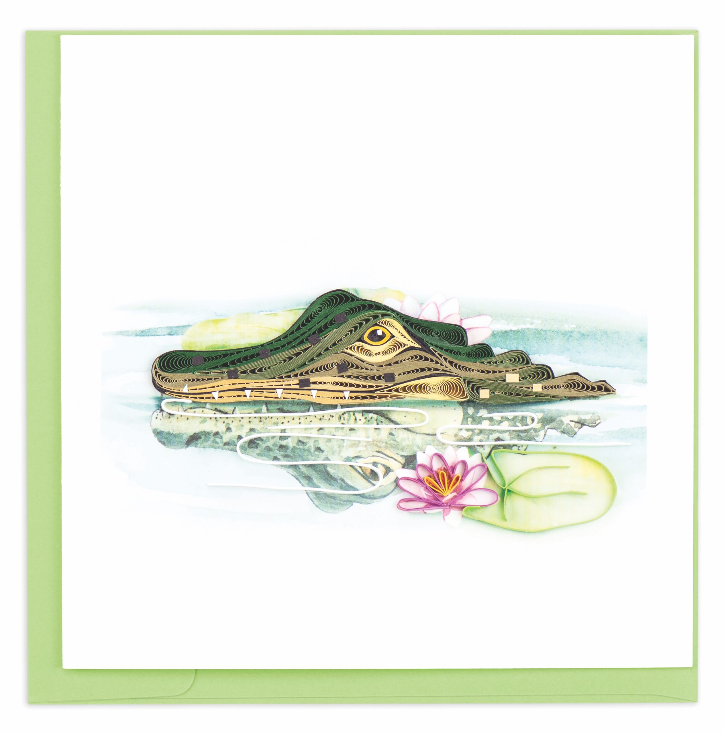 Quilled Alligator Greeting Card 
															/ Quilling Card							