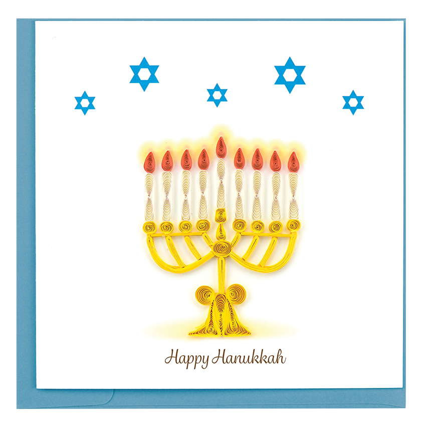 Quilled Menorah Greeting Card 
															/ Quilling Card							