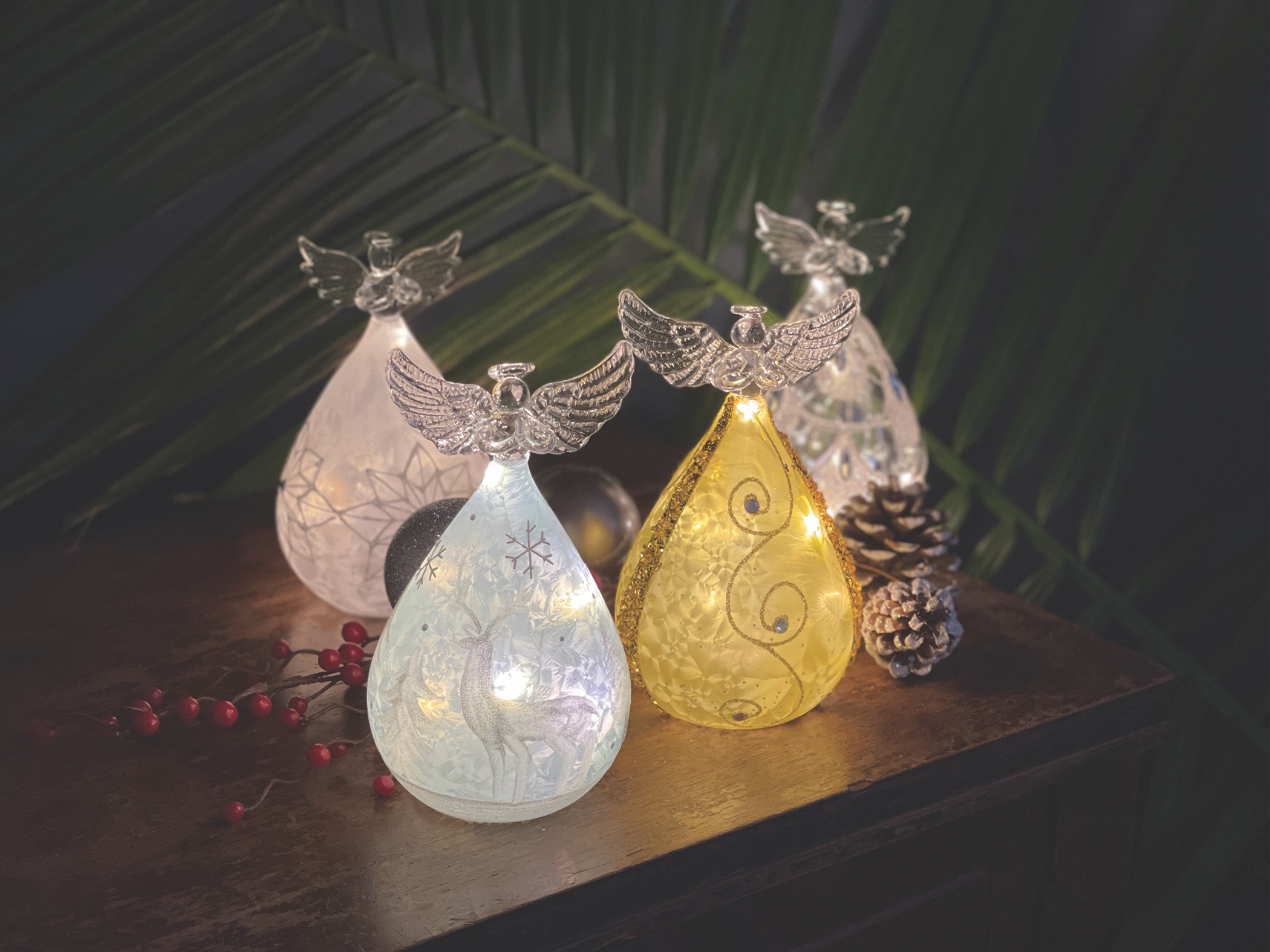LED Glass Angel Assortment 
															/ RCS Gifts							