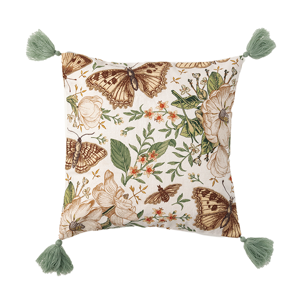 Naturalistic Floral Cotton Pillow 
															/ Sullivan							