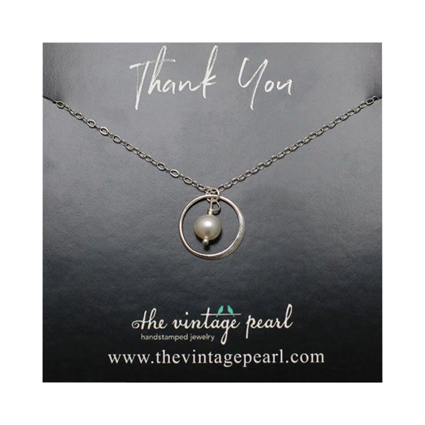 Thank You Necklace 
															/ The Vintage Pearl							