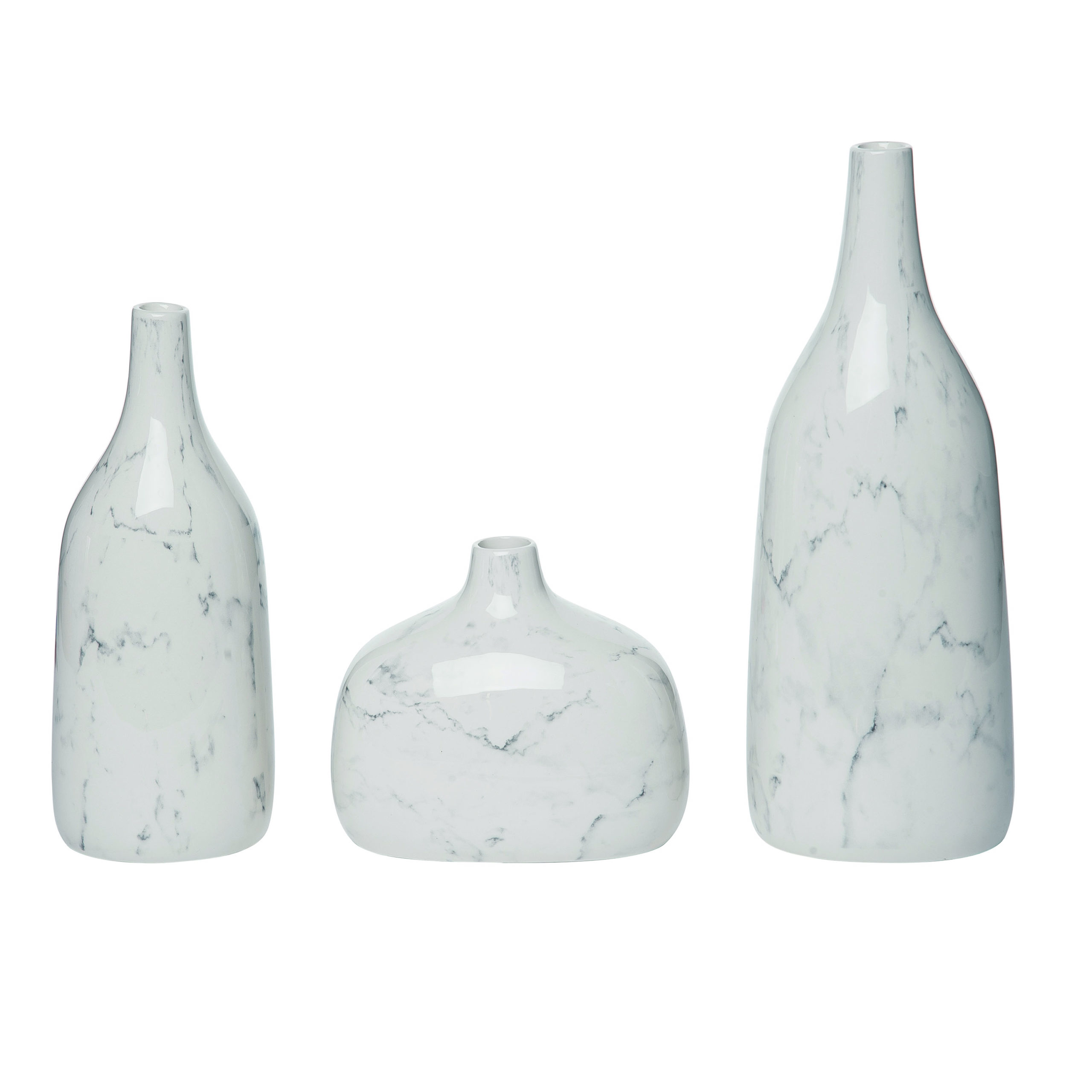 Dolomite Marble Look Vases 
															/ Transpac							