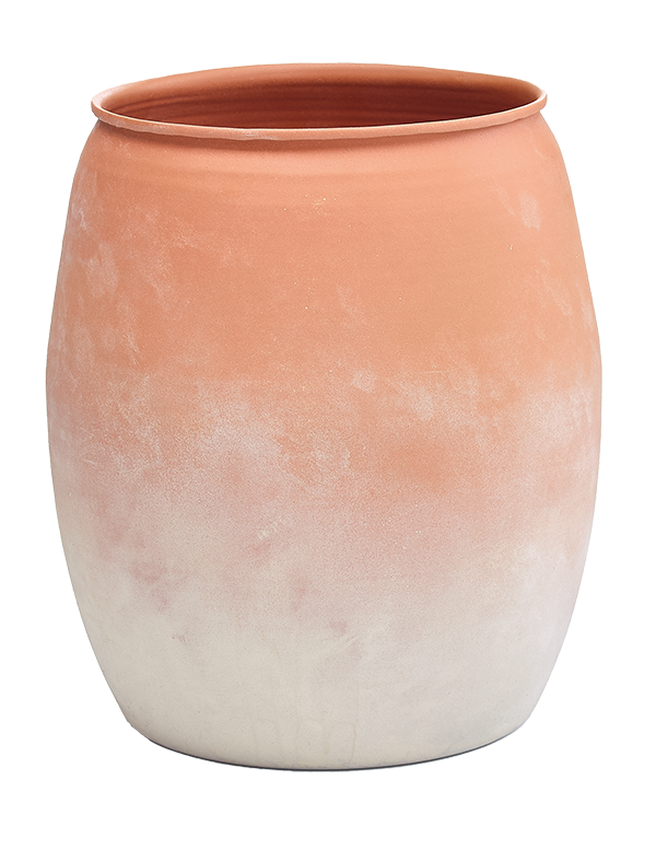 Terracotta Finish Tin Vase