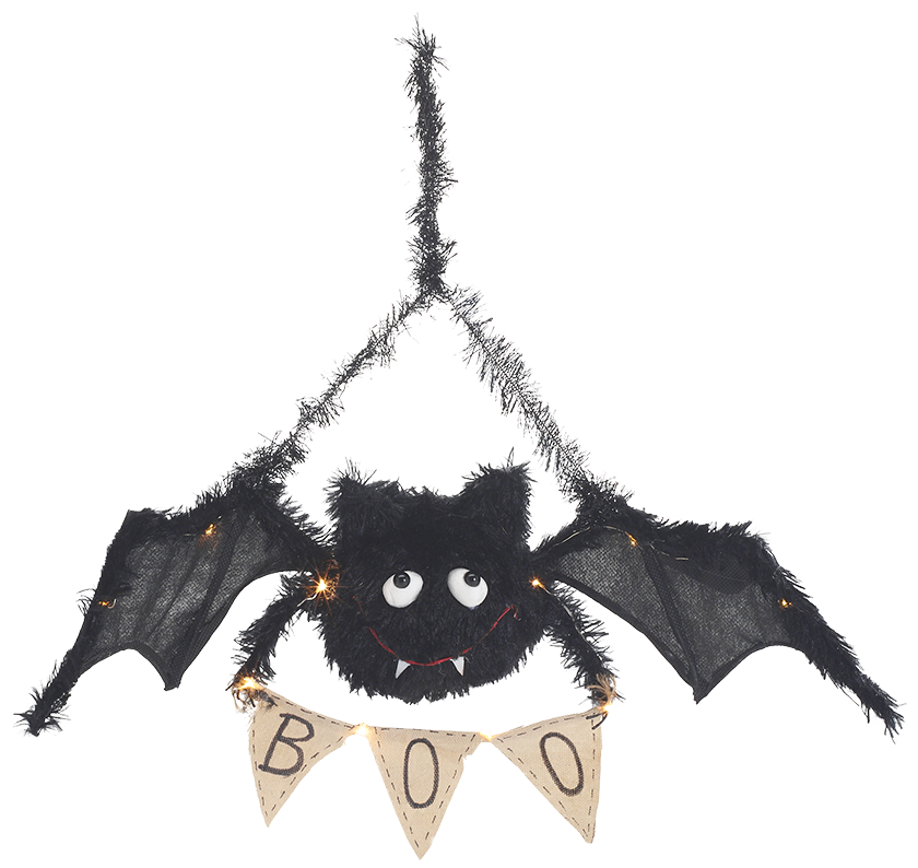 Light Up Hanging Bat with Boo Banner