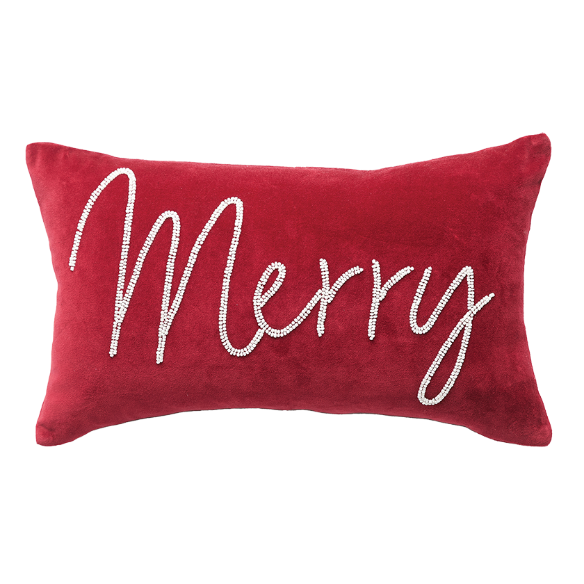 Merry Ruby Velvet Pillow 
															/ Carol & Frank							