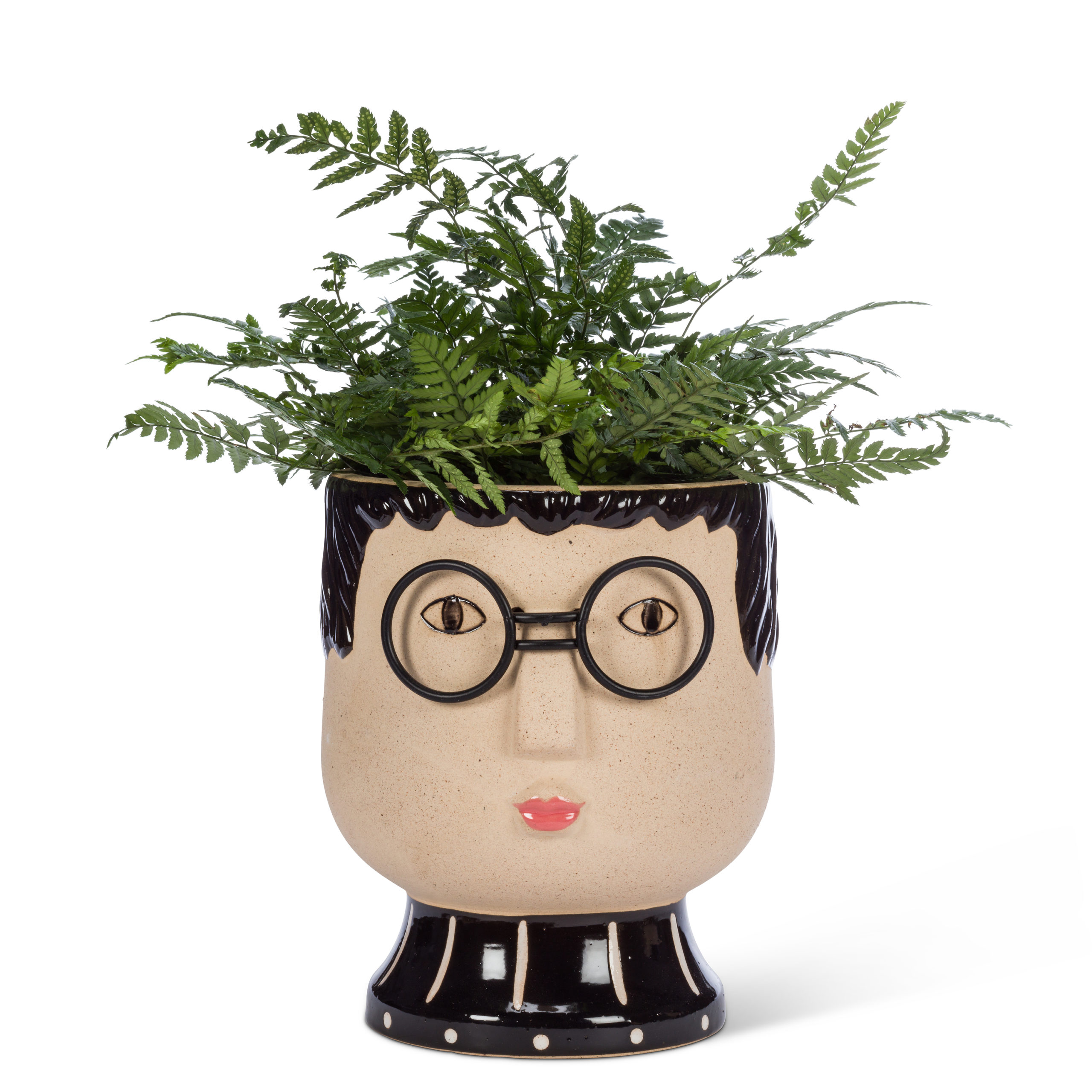 Medium Face with Glasses Planter 
															/ Abbott Collection							