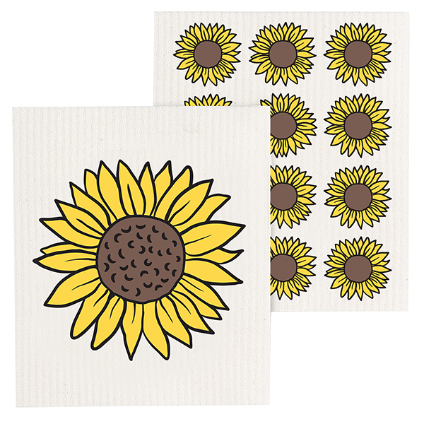 Sunflowers Dish Cloth, Set of 2 
															/ Abbott Collection							