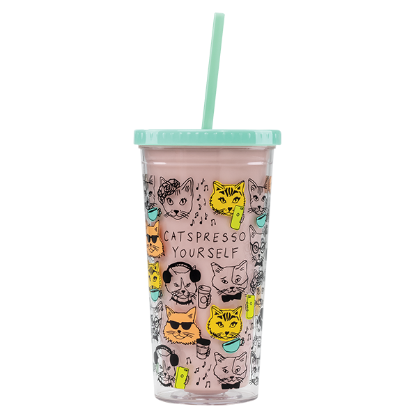 Catspresso Yourself Drink Tumbler 
															/ About Face Designs							