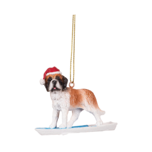 Dog Surfing Ornaments from Beachcombers Coastal Life