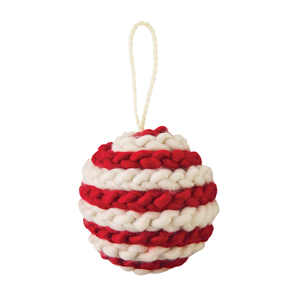 Wool Ball Ornament 
															/ Mud Pie							