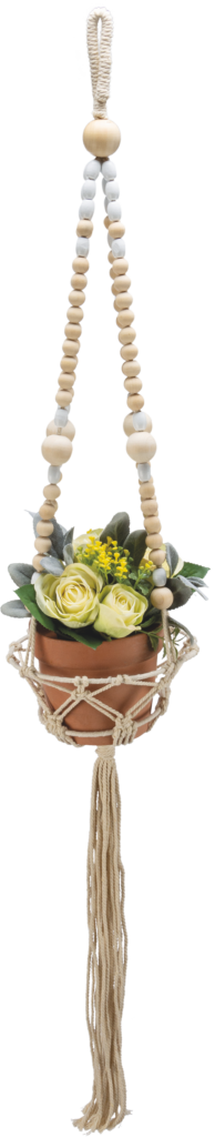Beaded Macramé Plant Hanger from Primitives by Kathy