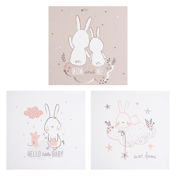 Cottontail Cloud 3 Pack Canvas Wall Art by Sammy & Lou 
															/ Trend Lab							