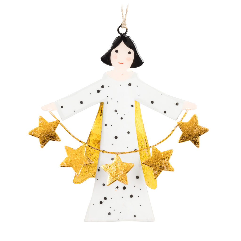 Angel with Star Banner Ornament from Abbott Collection