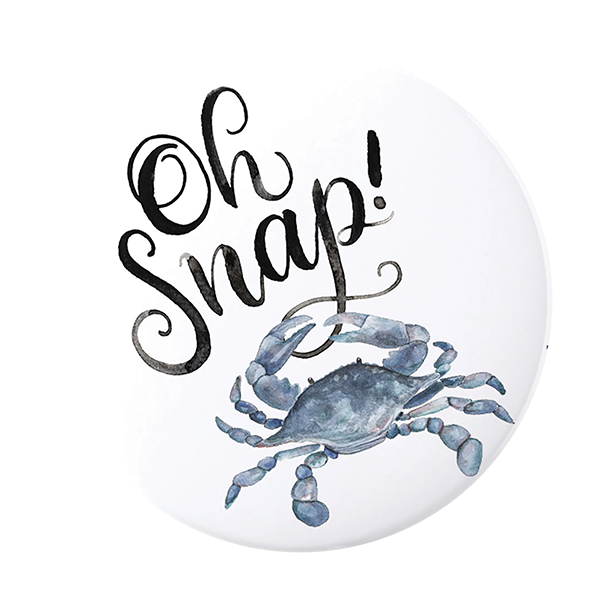 Oh Snap Blue Crab Compostable Pin