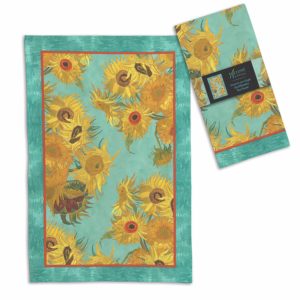 Van Gogh Sunflowers Cotton Tea Towels from RainCaper