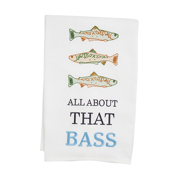 All About That Bass Tea Towel 
															/ Mud Pie							