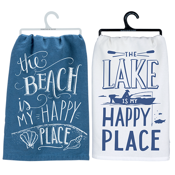 Beach and Lake Kitchen Towels 
															/ Primitives by Kathy							