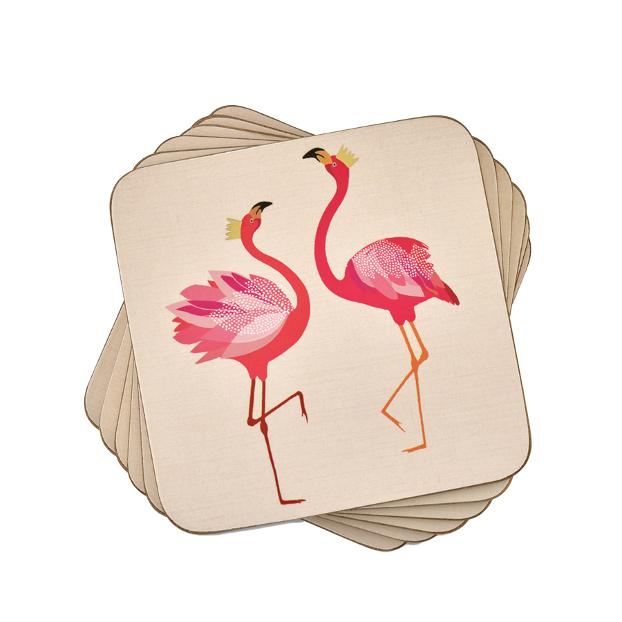 Flamingo by Sara Miller Coaster Set 
															/ Pimpernel							