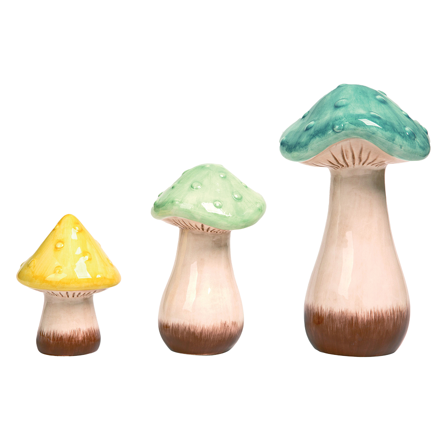 Dol Textured Mushroom Décor Set 
															/ Transpac							