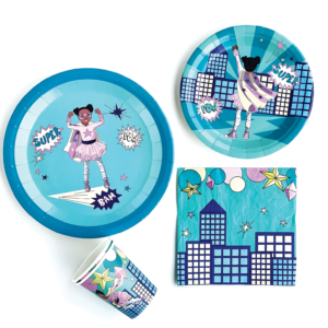 The superhero plates from Anna+Pookie are meant to empower and inspire black and brown children by presenting positive imagery. Photo courtesy of Anna+Pookie
