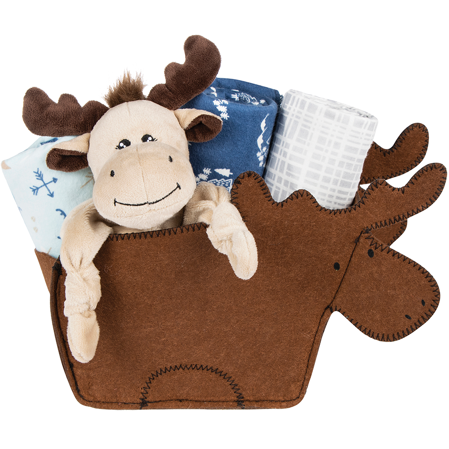 Welcome Baby Moose 5 Piece Shaped Gift Set by My Tiny Moments 
															/ Trend Lab							