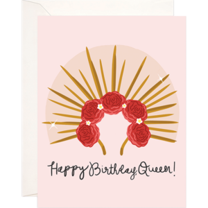 Birthday Queen Greeting Card is from Bloomwolf Studio.