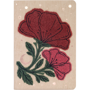 Double Bloom by Denik is a 5.75" x 8.25", hardcover embroidered lined journal. 