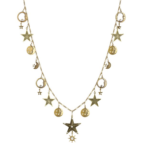 Cassiopeia Celestial Crystal Necklace. 