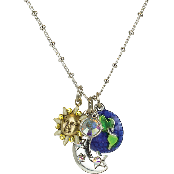 Sparkle in Orbit Crystal Jumble Necklace.