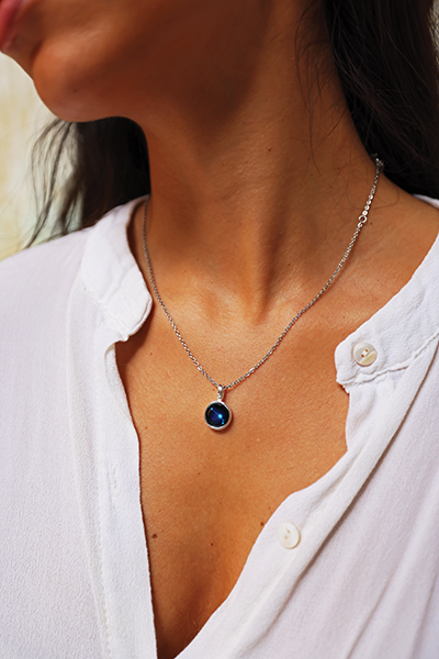 Astral Sky Light Necklace in Silver 
															/ Moonglow Jewelry							