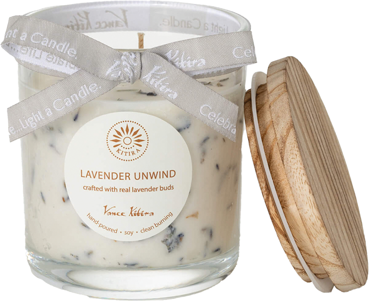 Lavender Unwind Scented Candle from Vance Kitira