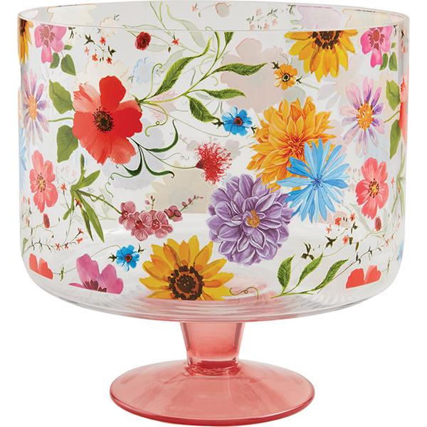 Floral Glass Trifle Dish 
															/ Mud Pie							