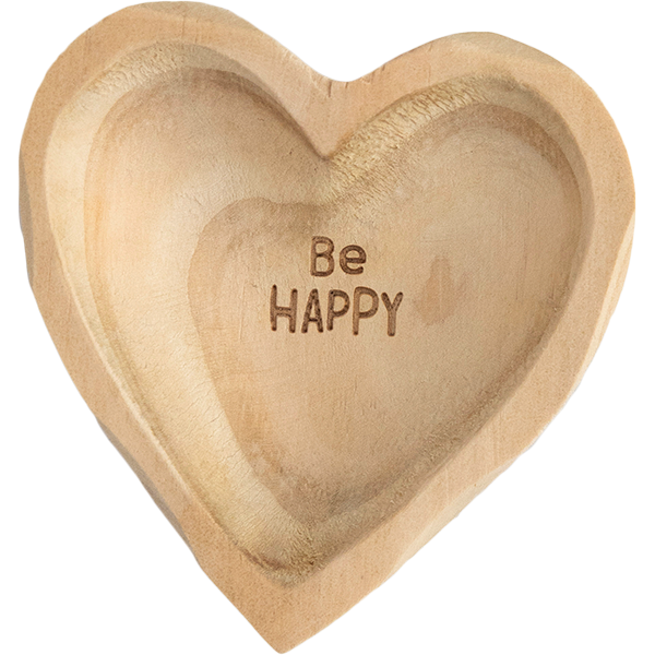 Wooden Heart Trinket Jewelry Dish 
															/ Natural Life							