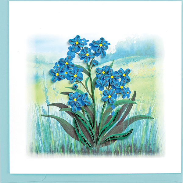 Quilled Forget-Me-Not Greeting Card