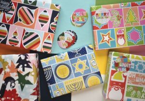 Holiday Wrap and Stickers. MASU.